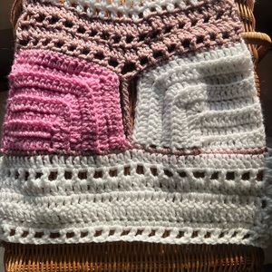 Pink Peek a boo key hole tie up open back cop top size small-medium